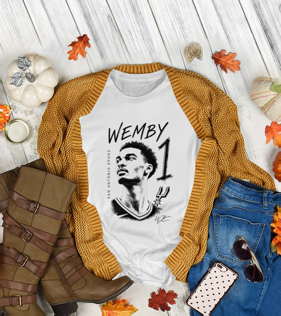 Wemby 1 Victor Wembanyama San Antonio Spurs Star T-Shirt
