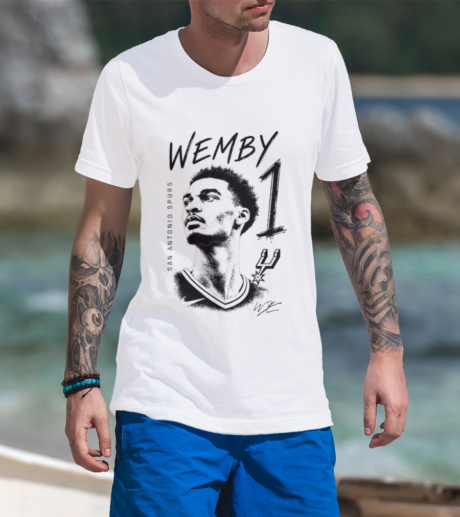 Wemby 1 Victor Wembanyama San Antonio Spurs Star T-Shirt