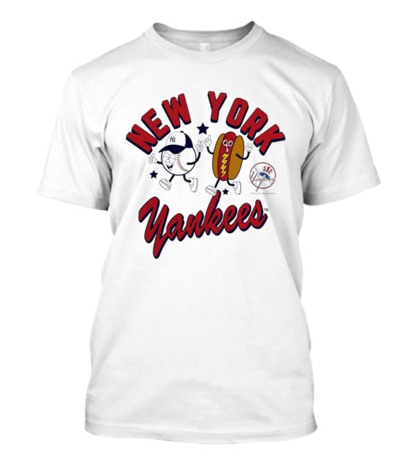 New York Yankees Baseball Hot Dog Snack Mascots Fun T-Shirt