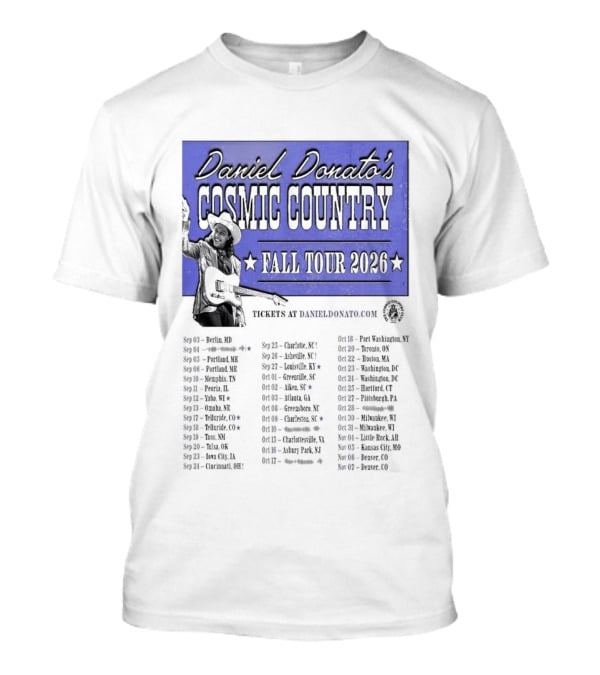 Daniel Donato Cosmic Country Fall Tour 2026 With Tour Dates T-Shirt