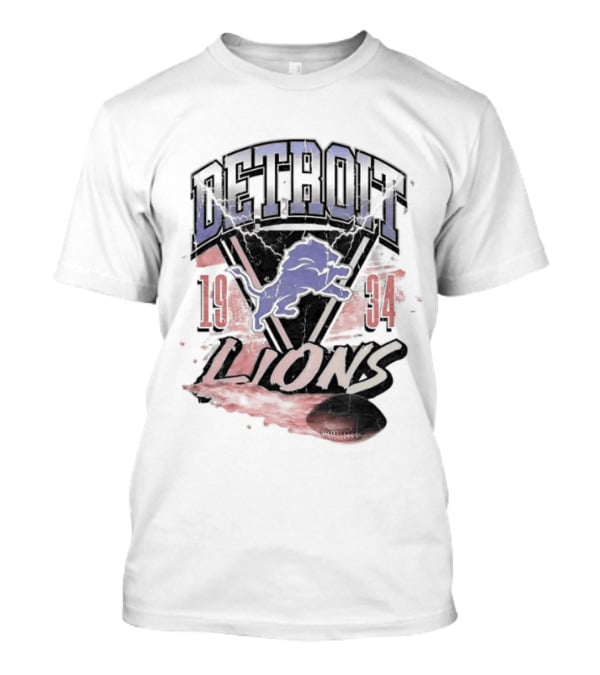Detroit Lions 19 34 Vintage Style Iconic Team T-Shirt