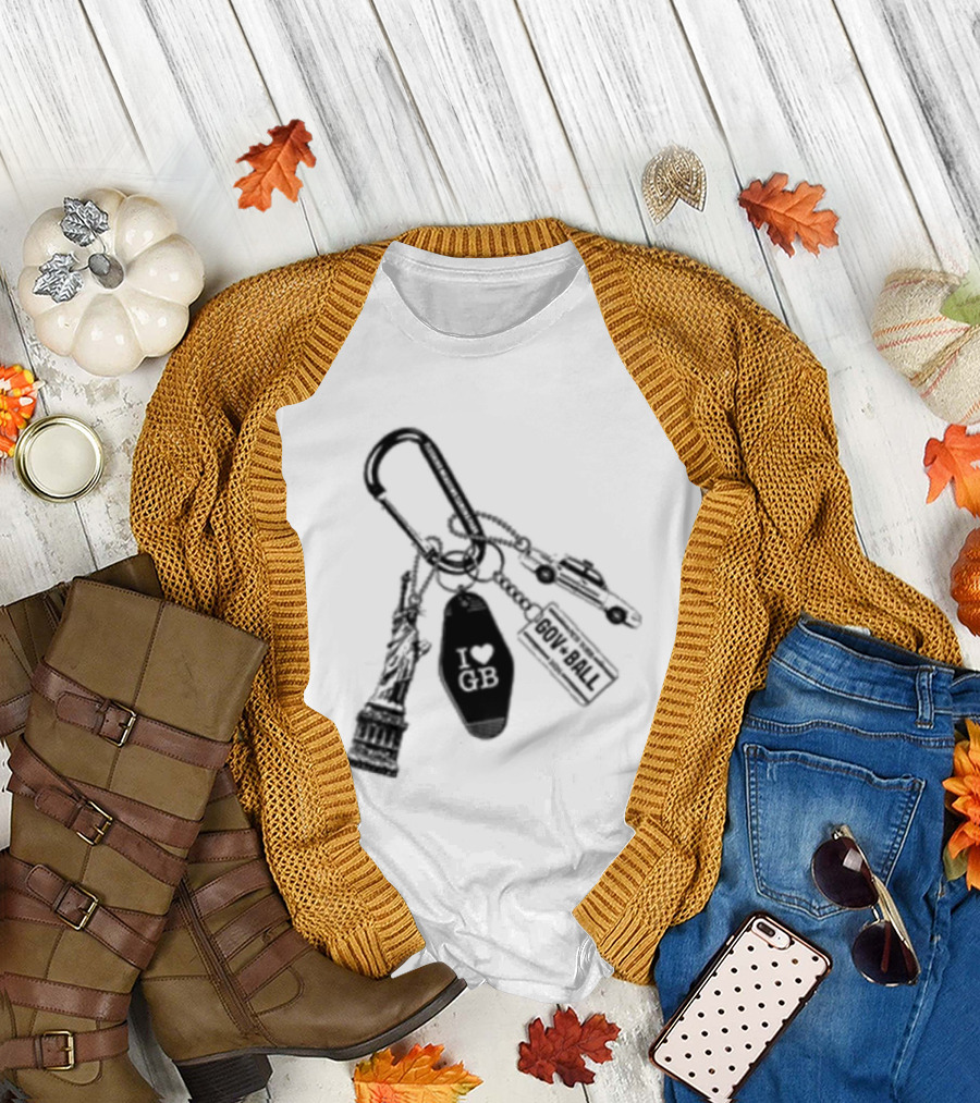 Governors Ball Music Festival 2023 Keychain Lineup Essentials T-Shirt