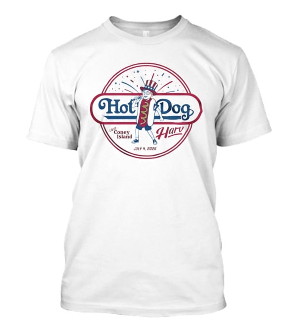 Hot Dog Harv Coney Island July 4 2026 Celebration T-Shirt