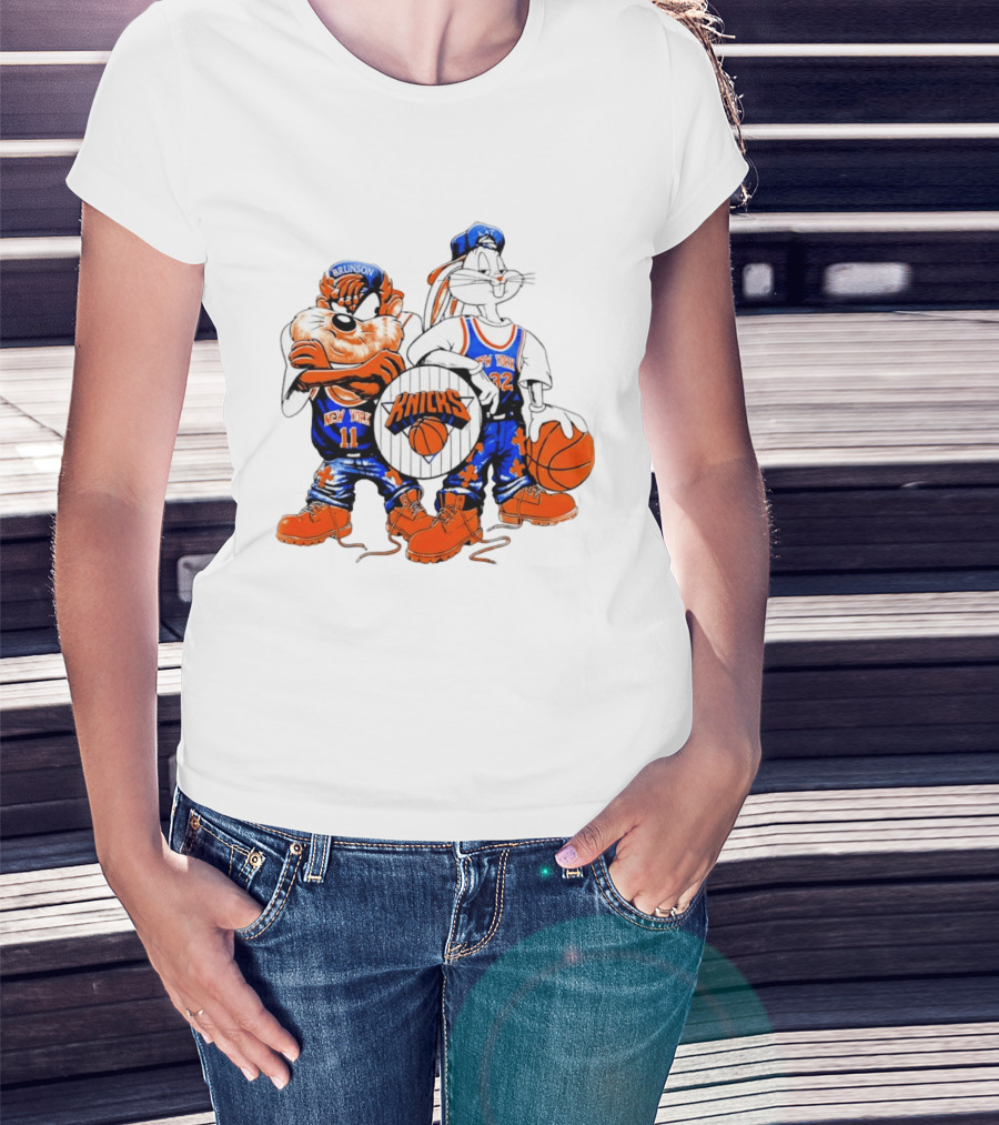 Taz Bugs Bunny New York Knicks Brunson Anthony Towns NBA T-Shirt