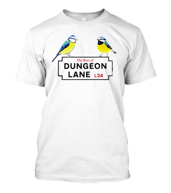 The Boys Of Dungeon Lane L24 Two Blue And Yellow Birds T-Shirt