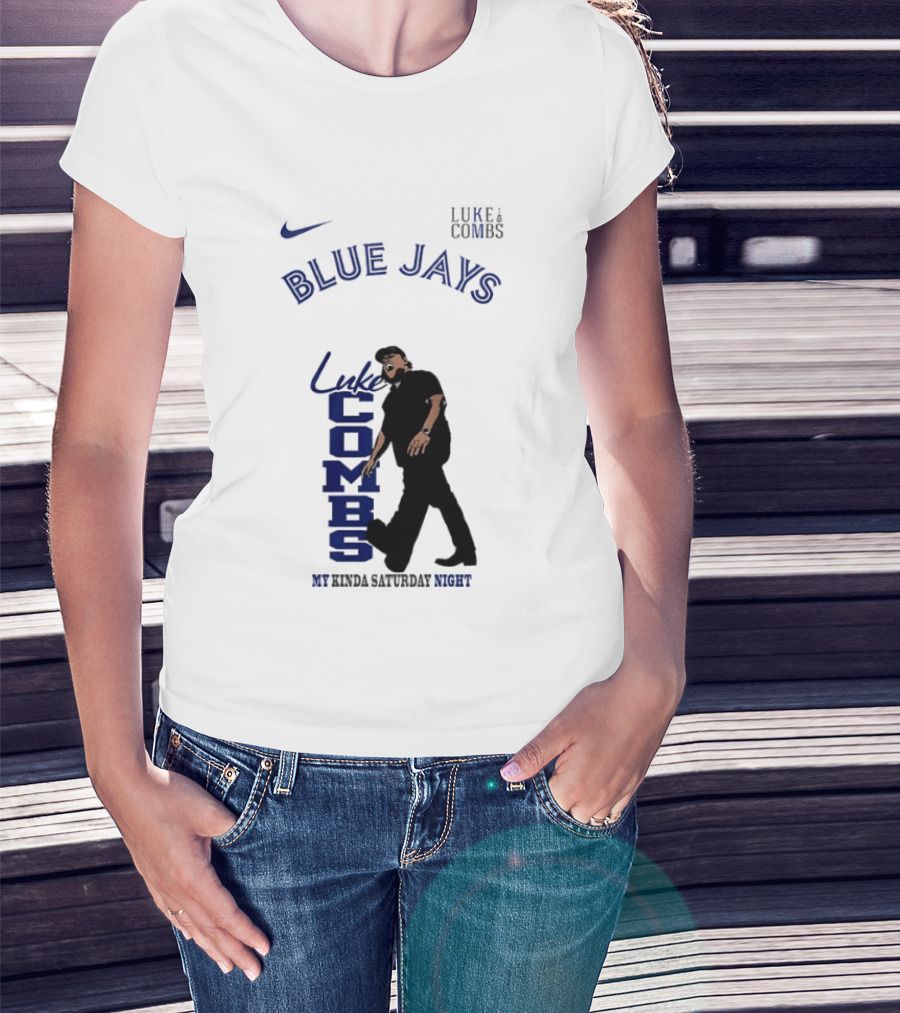 Luke Combs Blue Jays Nike My Kinda Saturday Night T-Shirt