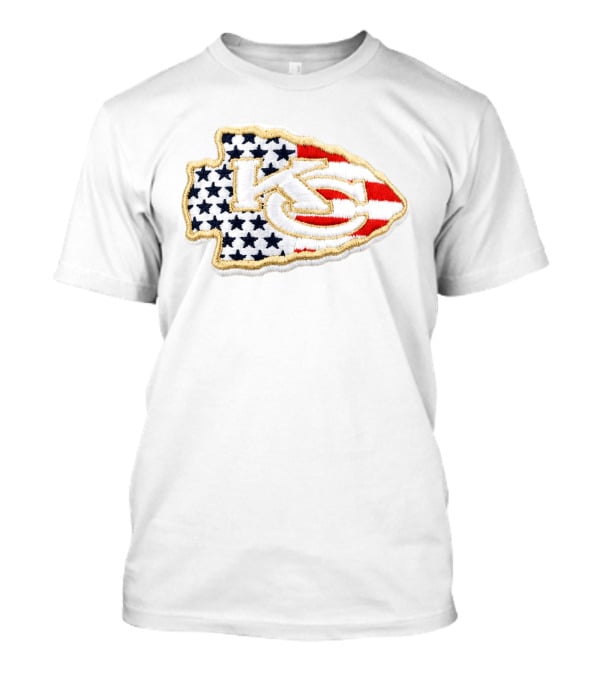 USA 250 Chiefs Stars And Stripes KC Patch T-Shirt