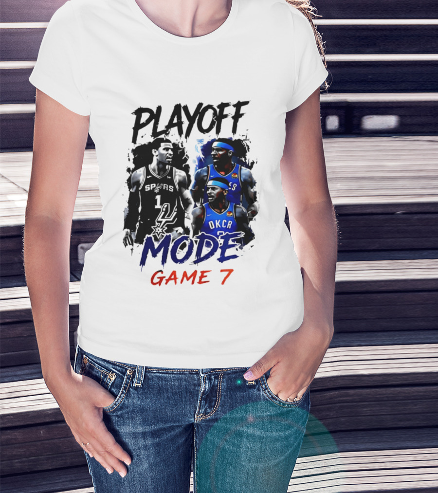 Playoff Mode Game 7 Victor Wembanyama San Antonio Spurs Vs Shai Gilgeous Alexander Oklahoma City Thunder T-Shirt