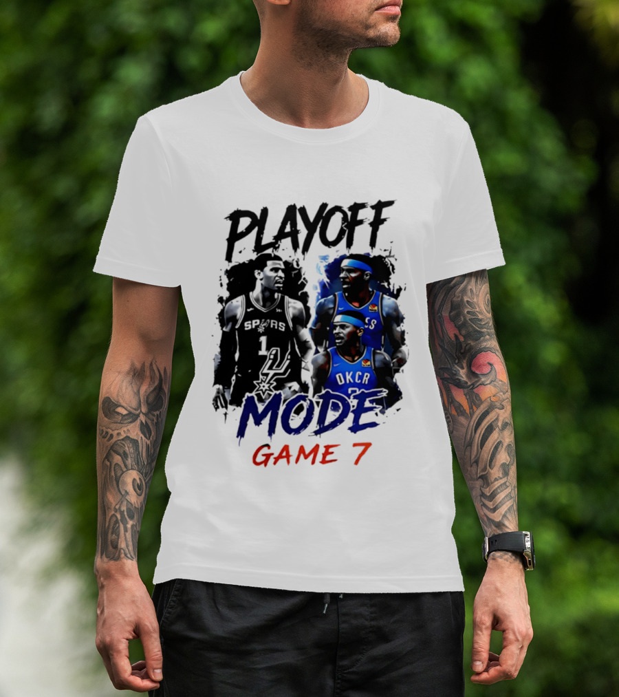 Playoff Mode Game 7 Victor Wembanyama San Antonio Spurs Vs Shai Gilgeous Alexander Oklahoma City Thunder T-Shirt