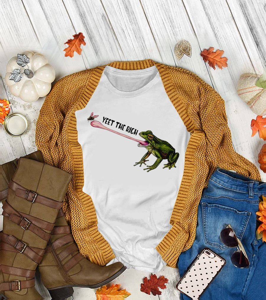 Yeet the Rich Frog with Fly Tongue Capture T-Shirt