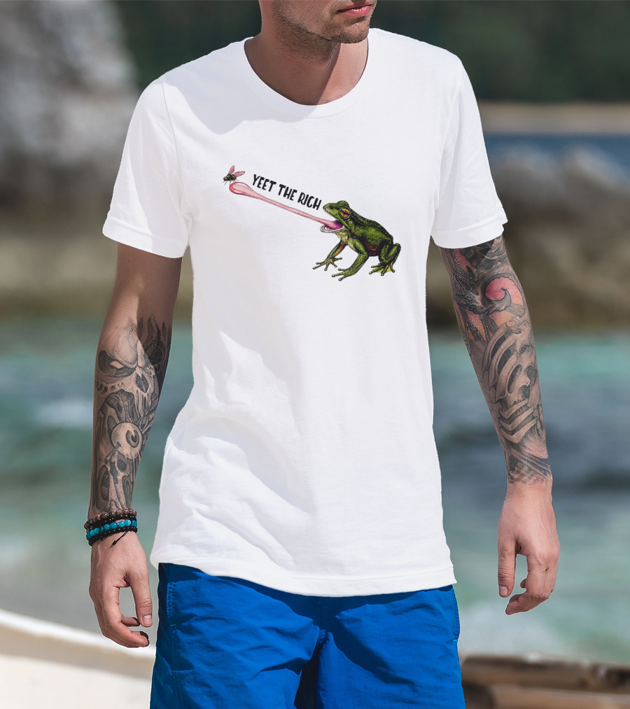 Yeet The Rich Frog With Fly Tongue Capture T-Shirt
