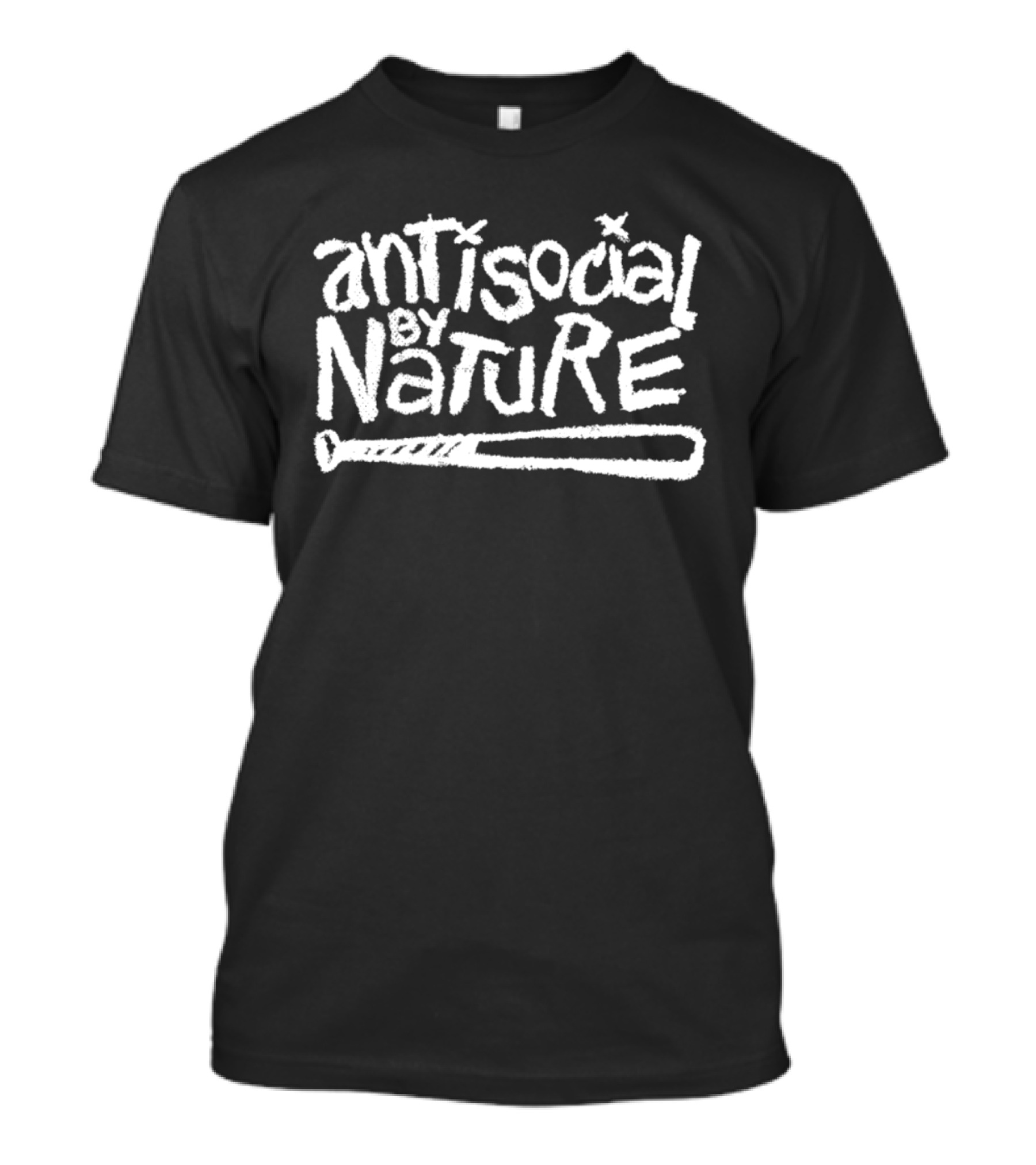Antisocial By Nature Baseball Bat T-Shirt