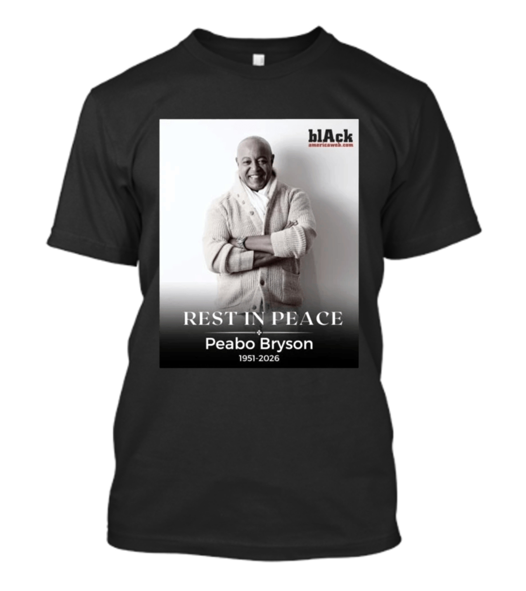 Rest In Peace Peabo Bryson 1951 2026 Black Americaweb T-Shirt