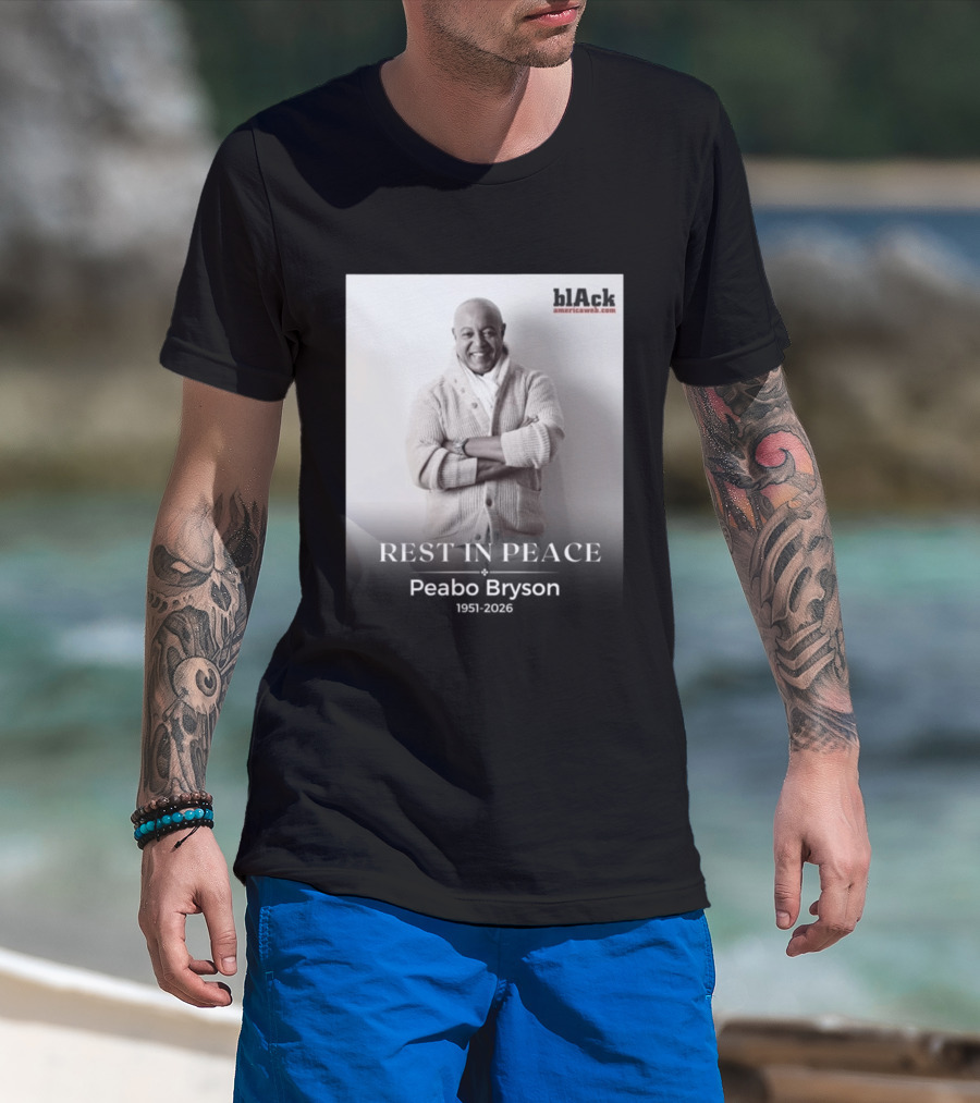 Rest In Peace Peabo Bryson 1951 2026 Black Americaweb T-Shirt