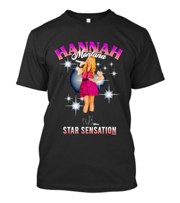 Hannah Montana Star Sensation Pink Glam Microphone Pop T-Shirt