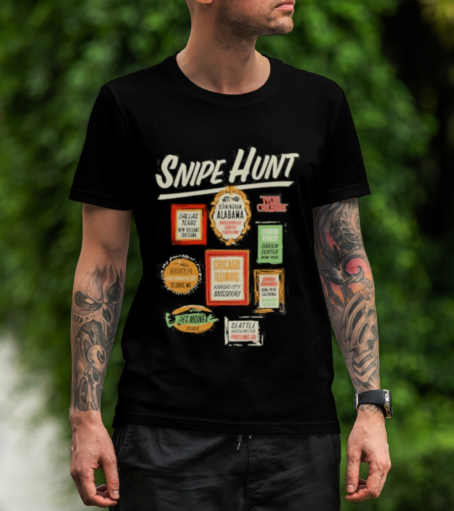Snipe Hunt Tyler Childers Frames 2026 Tour Chicago Illinois Cincinnati Ohio Portland Maine T-Shirt