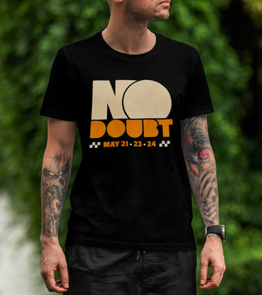 No Doubt Tour May 21 23 24 Checkered T-Shirt