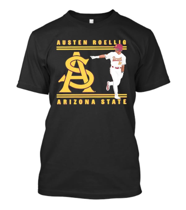 Austen Roellig Arizona State Devils Baseball NCAA Illustrated ASU T-Shirt