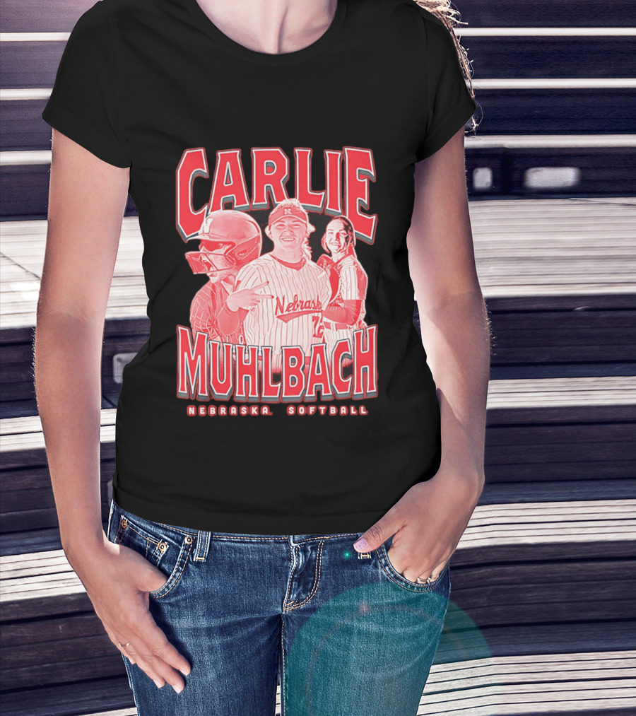 Carlie Muhlbach Nebraska Softball Vintage 90s T-Shirt