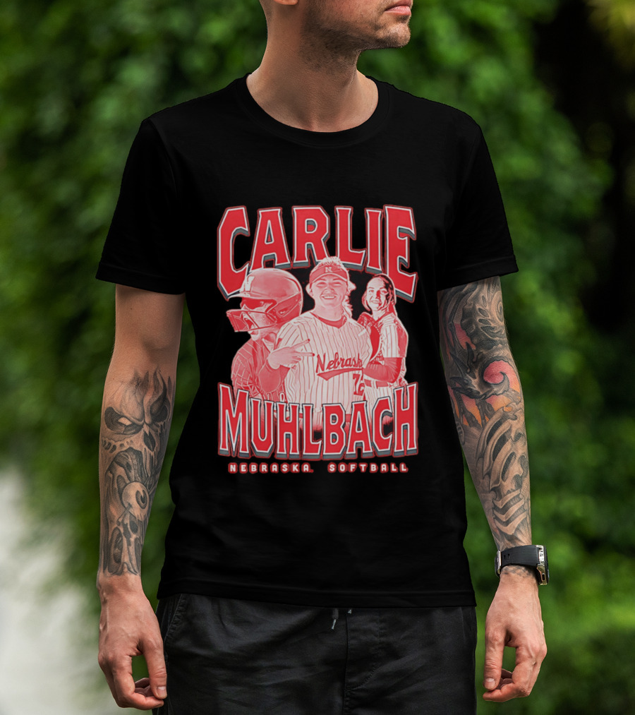 Carlie Muhlbach Nebraska Softball Vintage 90s T-Shirt