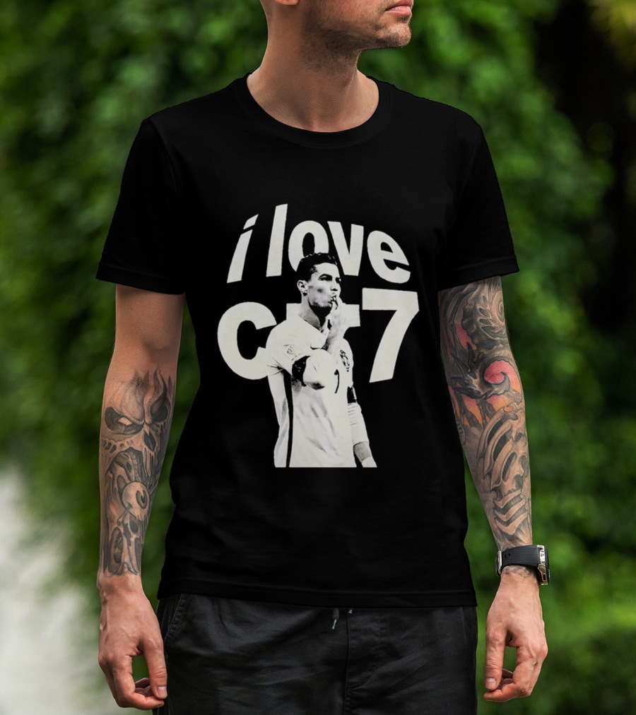 Cristiano Ronaldo I Love CR7 Image Al Nassr GOAT T-Shirt