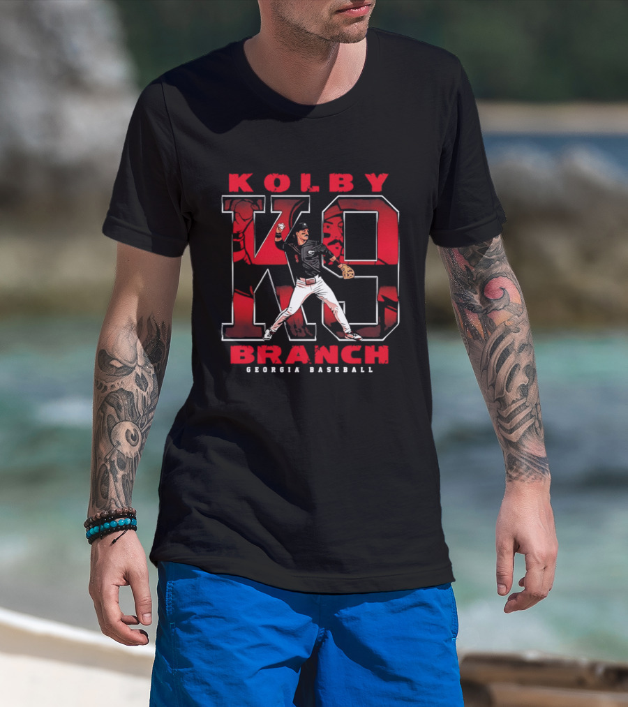 Kolby Branch K9 Georgia Baseball Player T-Shirt