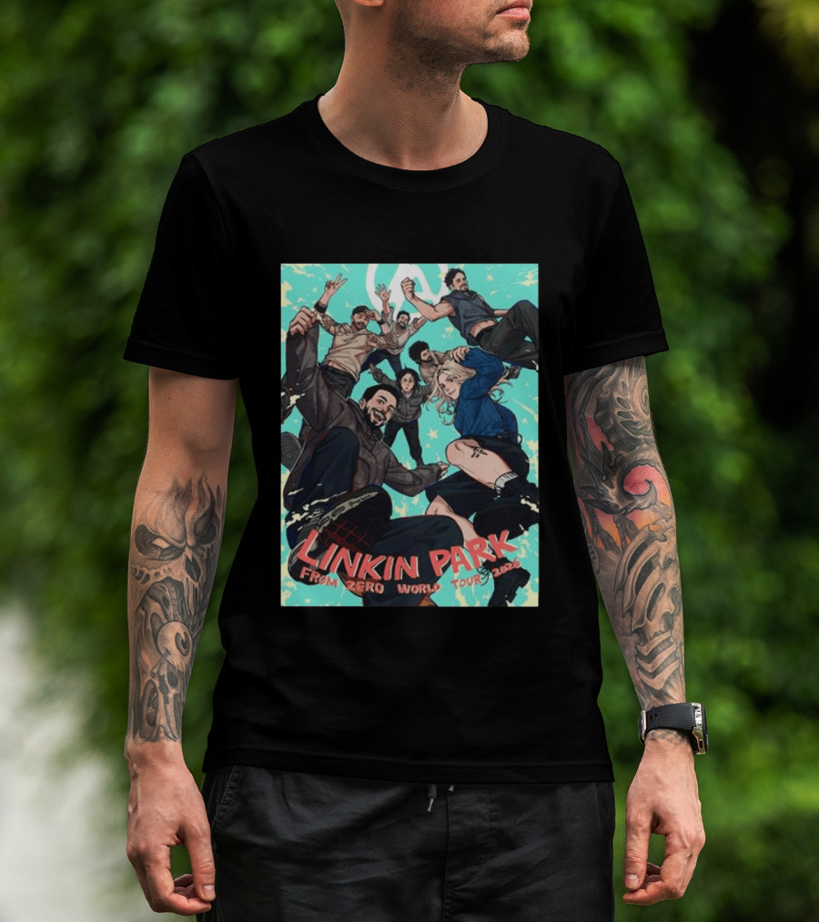 Linkin Park From Zero World Tour 2026 Munich Anime Style Concert T-Shirt