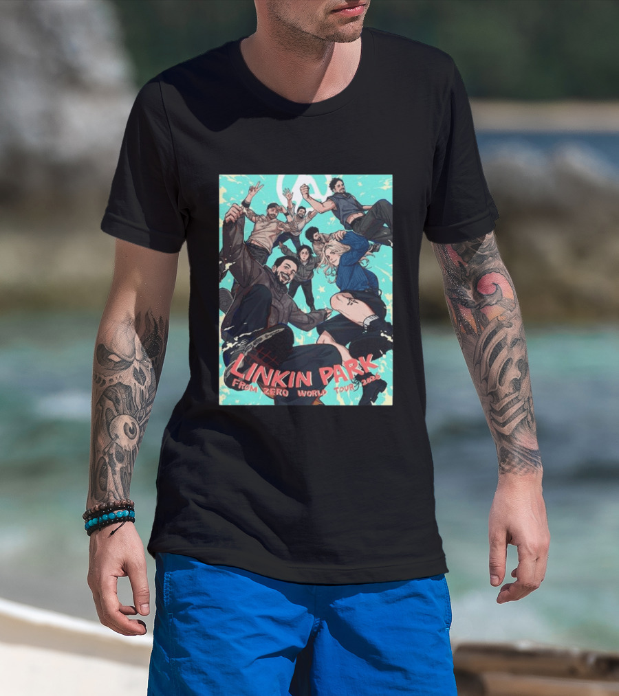 Linkin Park From Zero World Tour 2026 Munich Anime Style Concert T-Shirt