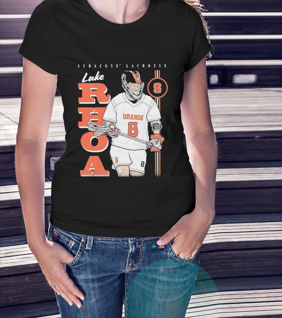 Luke Rhoa Syracuse Lacrosse Orange NCAA 8 T-Shirt