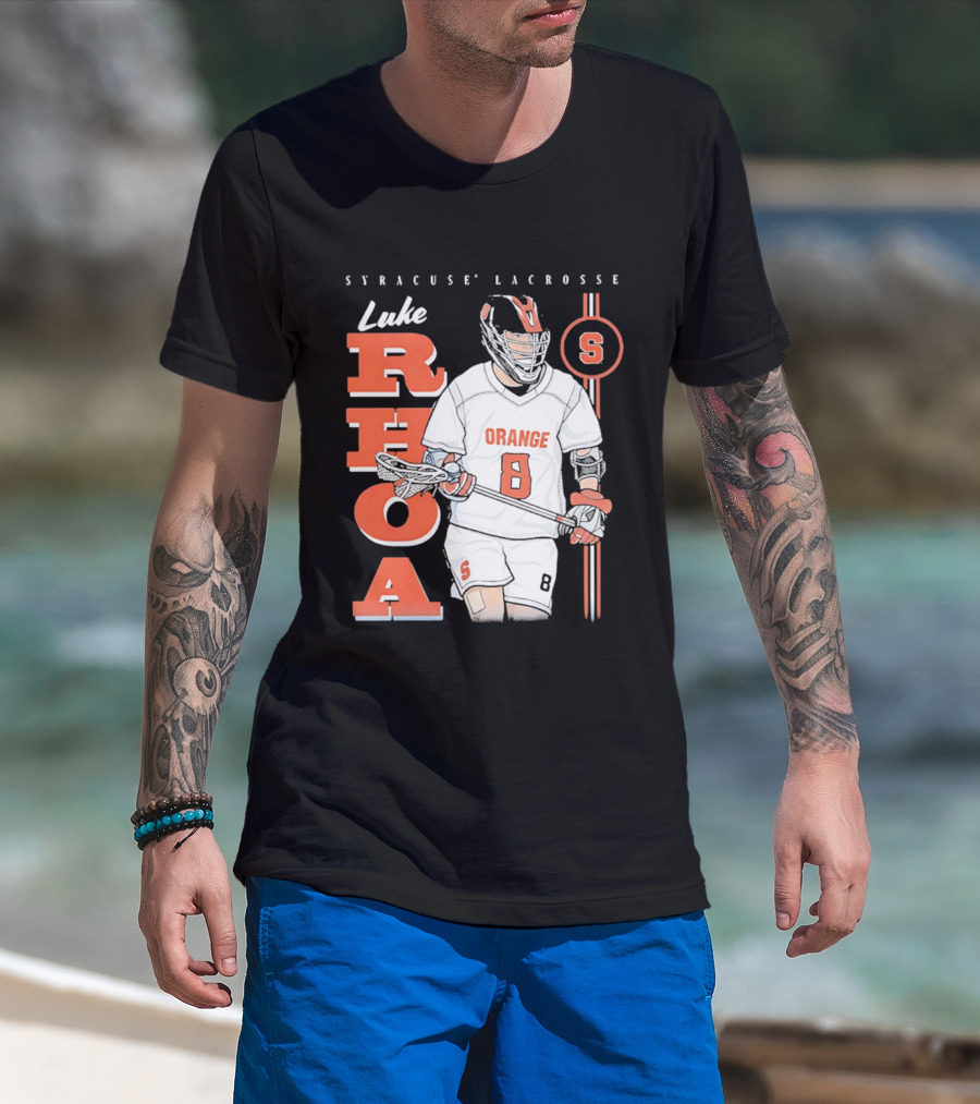 Luke Rhoa Syracuse Lacrosse Orange NCAA 8 T-Shirt