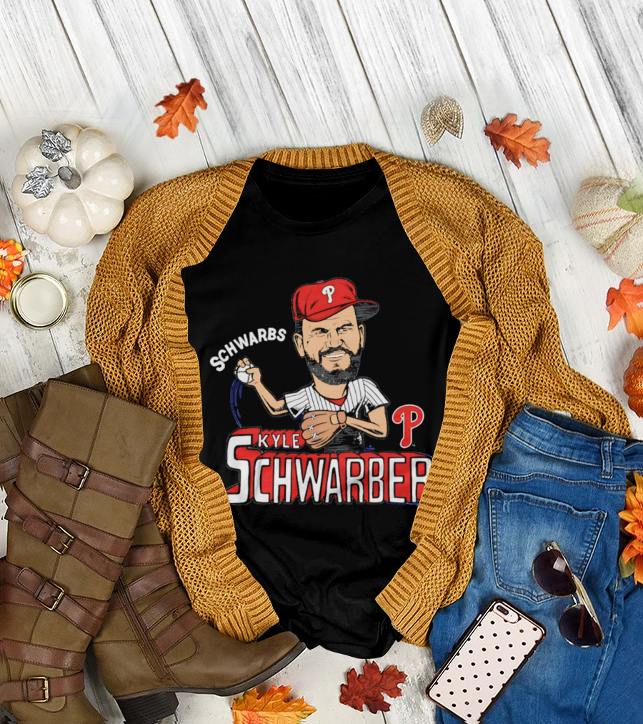 Philadelphia Phillies Kyle Schwarber Caricature Schwarbs Tri Blend T-Shirt