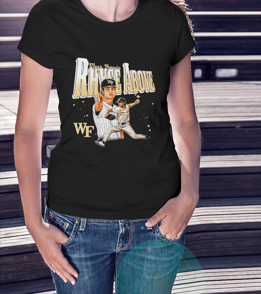 Rhys Bowie Wake Forest WF Baseball Rhys Above T-Shirt