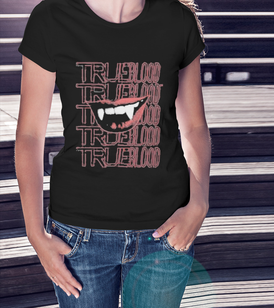 True Blood Vampire Fangs High Waisted Style Collection T-Shirt