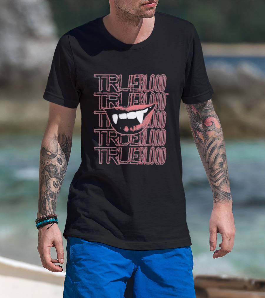 True Blood Vampire Fangs High Waisted Style Collection T-Shirt
