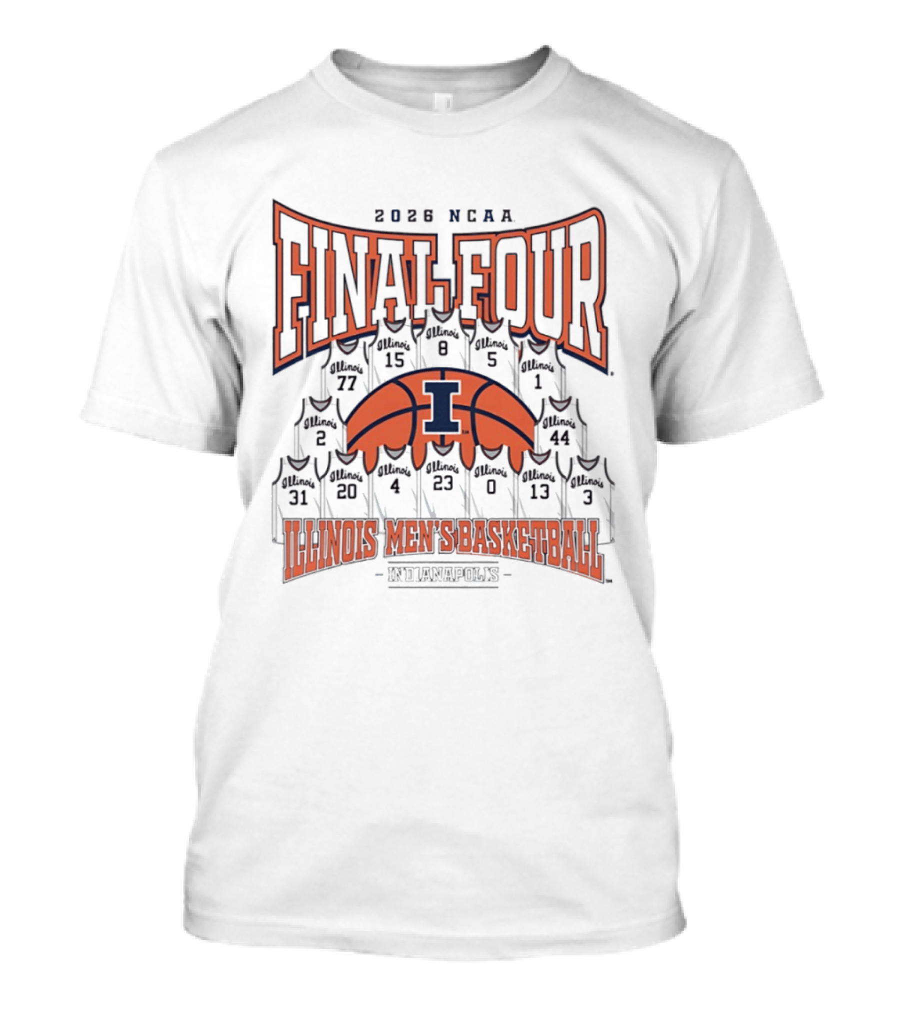 2026 NCAA Final Four Illinois Men's Basketball Indianapolis T-Shirt