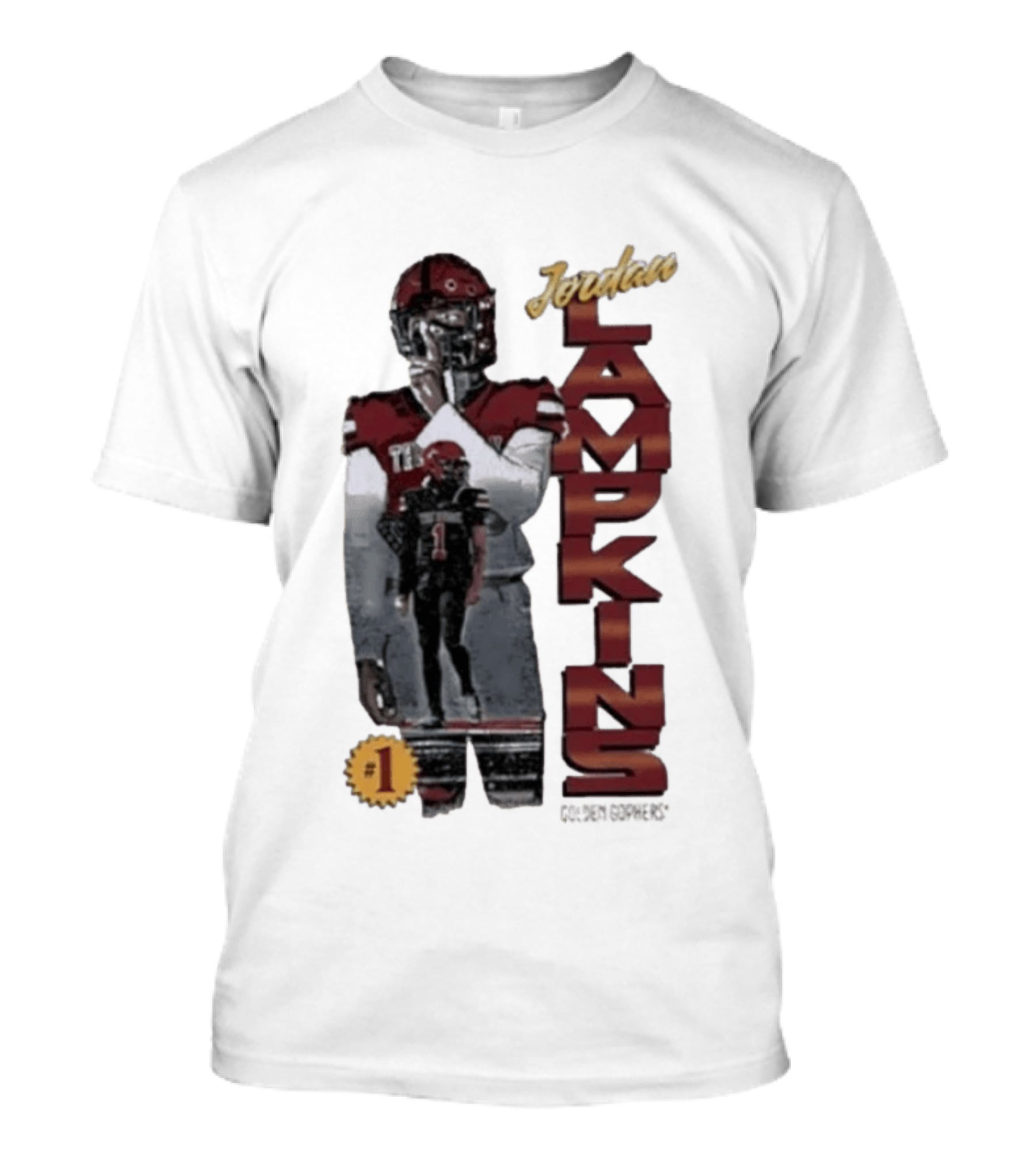 Jordan Lampkins 1 Minnesota Golden Gophers Football Player T-Shirt
