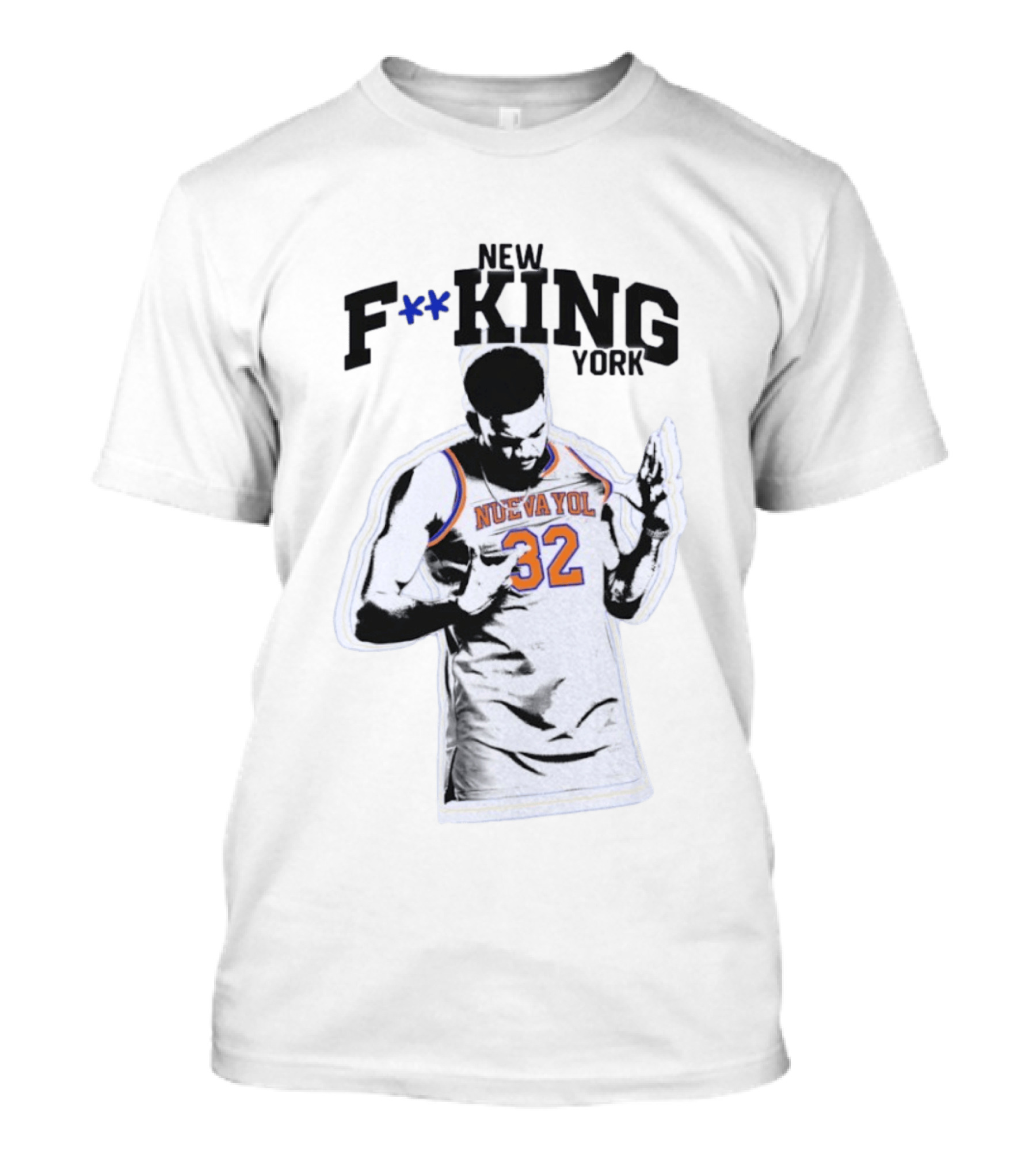 New F**king York Nueva Yol 32 Basketball Player T-Shirt