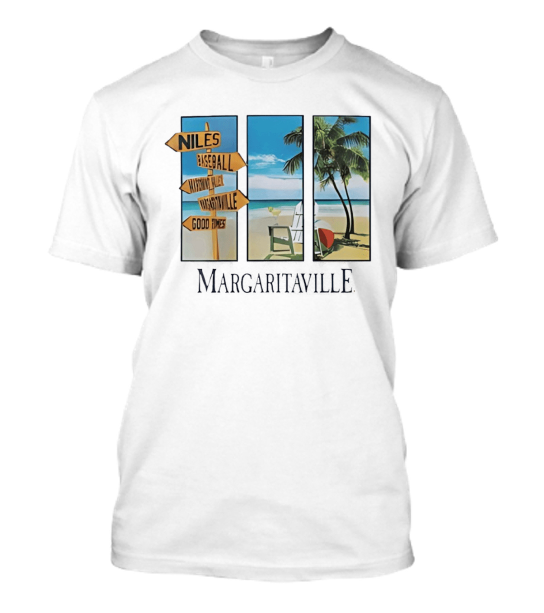 Niles Baseball Mahoning Valley Margaritaville Beach Good Times T-Shirt