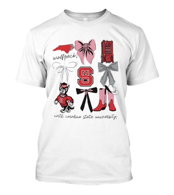NC State Wolfpack Bows Boots North Carolina State University T-Shirt