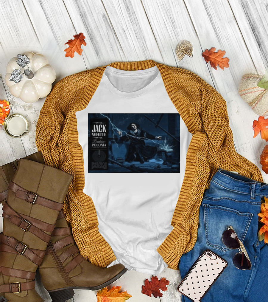 Jack White Kraków Polonia Tour June 2 2026 with Lightning and Figure T-Shirt