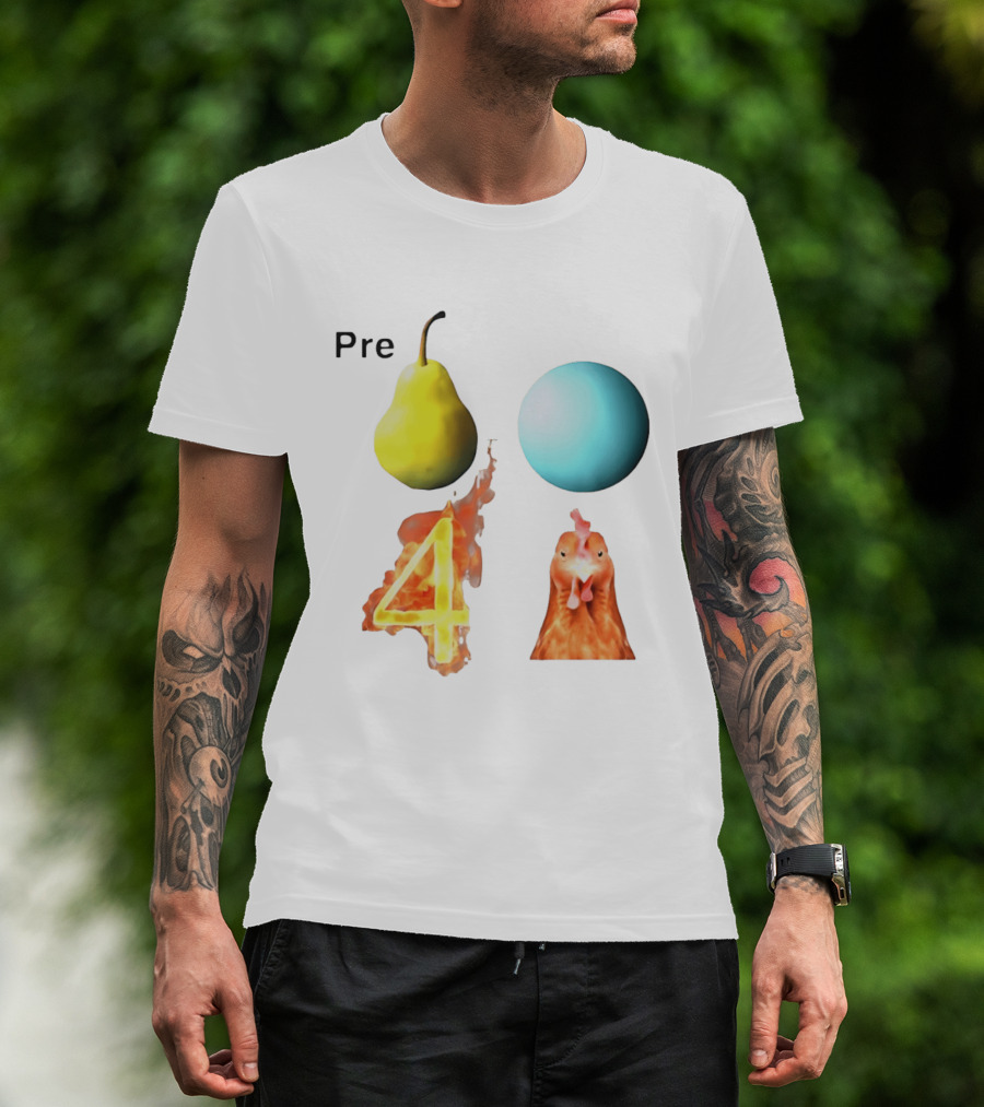 Pre Pear Blue Egg Fire 4 Chicken T-Shirt