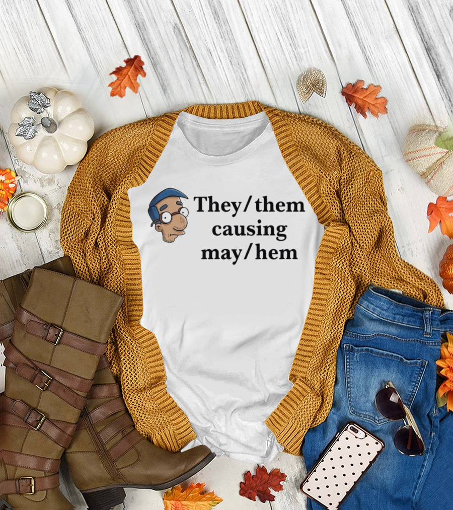 They Them Causing Mayhem Milhouse Van Houten Simpsons Meme T-Shirt