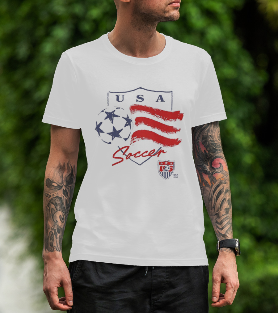 USA Soccer Federation Shield Stars And Stripes Football T-Shirt
