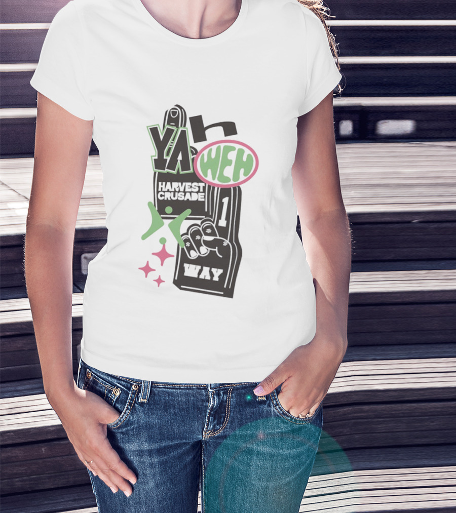 Yahweh Foam Finger Harvest Crusade One Way T-Shirt