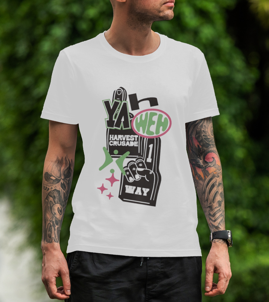Yahweh Foam Finger Harvest Crusade One Way T-Shirt