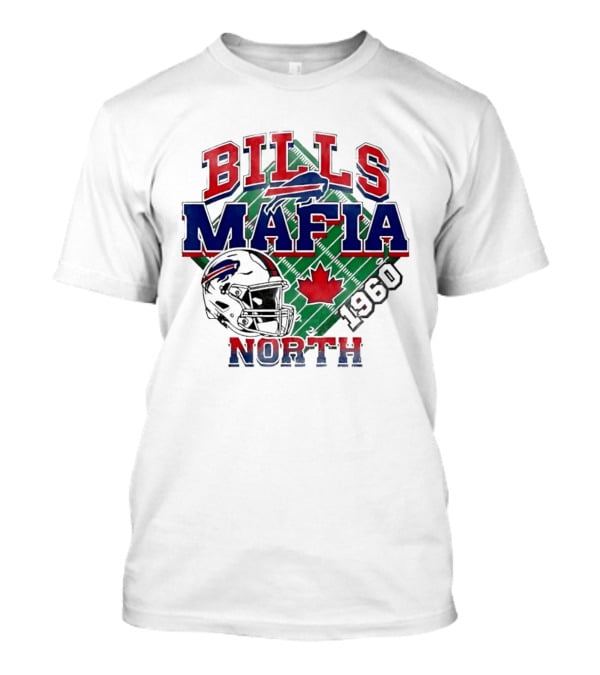 Bills Mafia North 1960 Helmet Maple Leaf T-Shirt