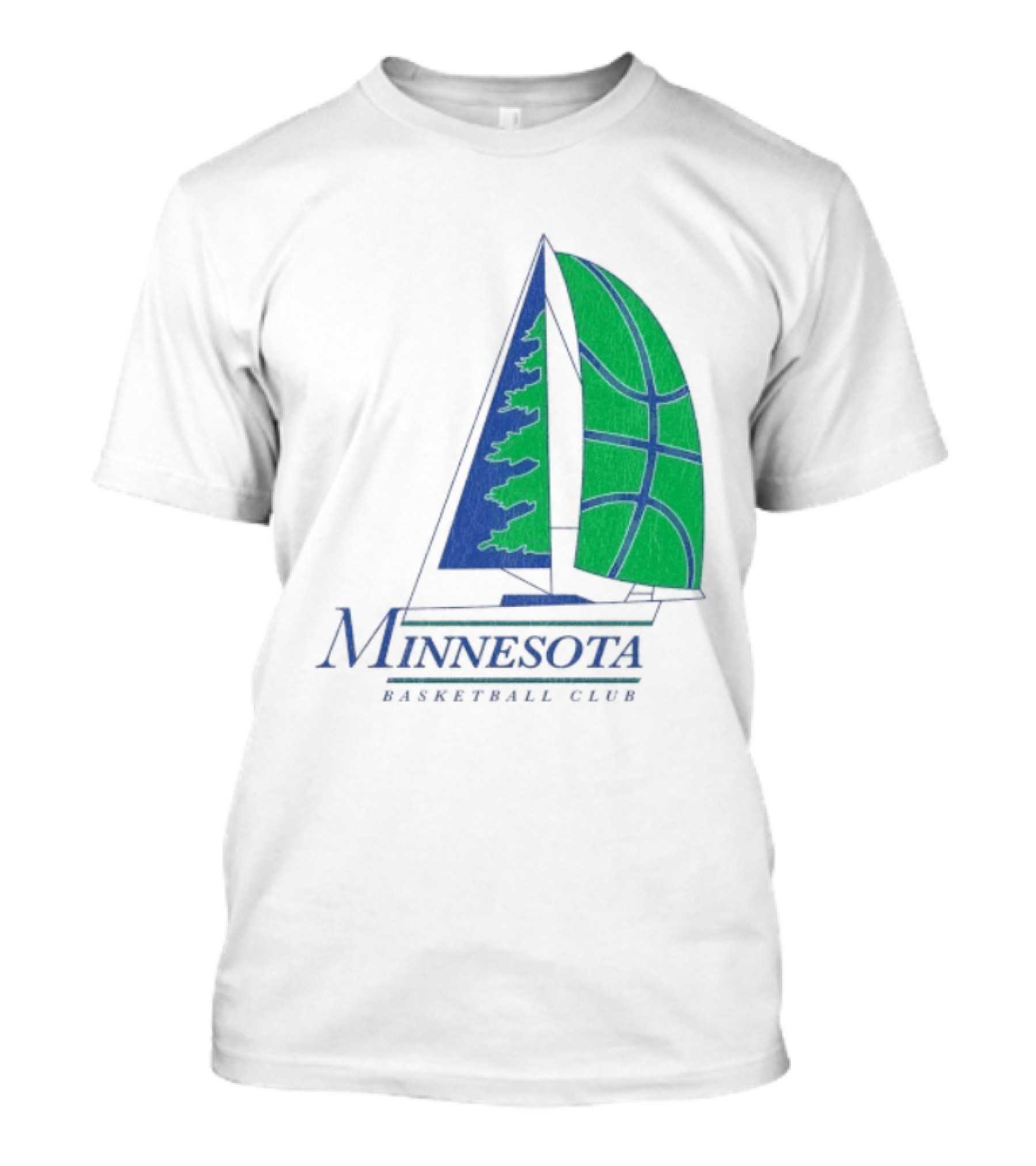 Minnesota Basketball Club Sailing Boat And Hoop T-Shirt