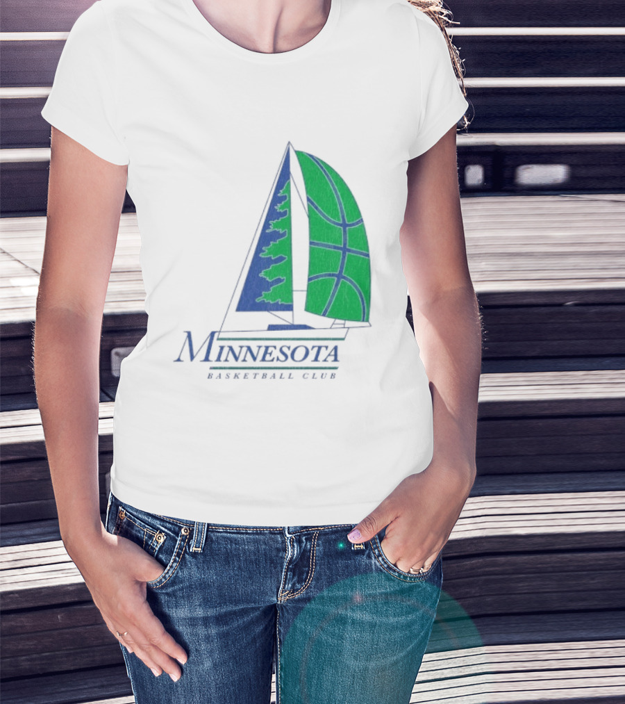 Minnesota Basketball Club Sailing Boat And Hoop T-Shirt