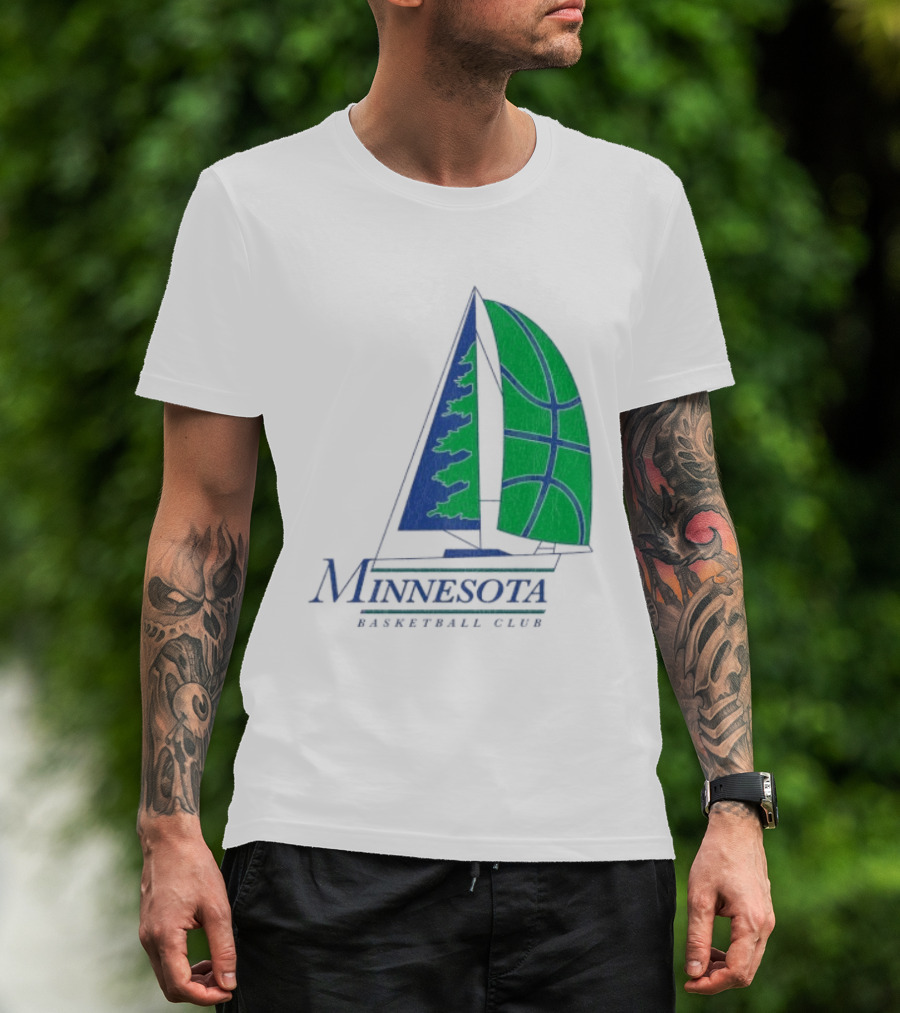 Minnesota Basketball Club Sailing Boat And Hoop T-Shirt