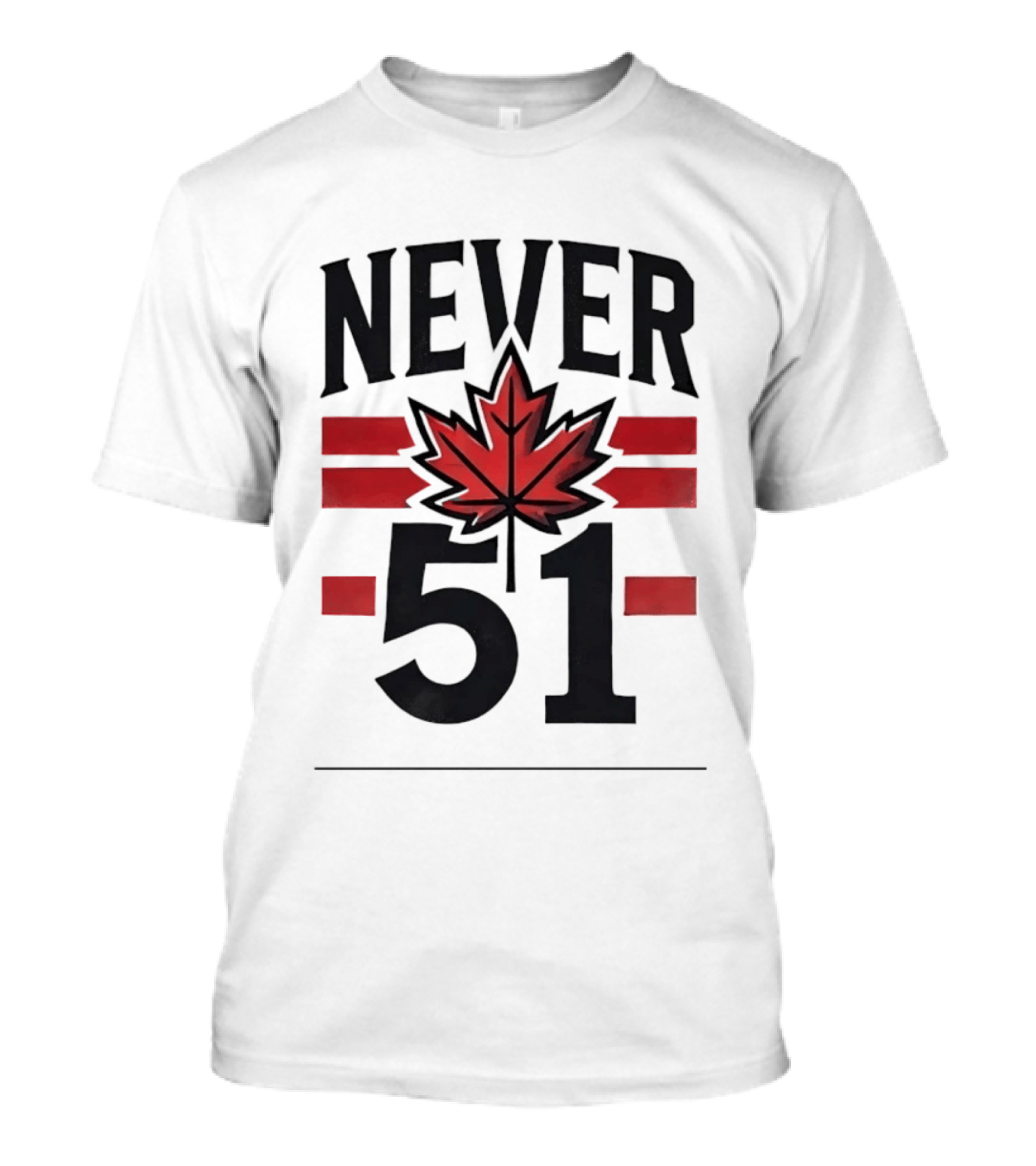 Never 51 Canada Flag Maple Leaf T-Shirt